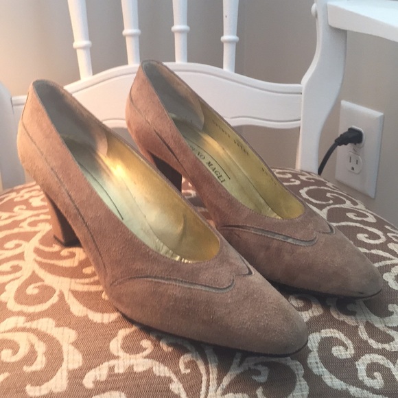 Bruno Magli Shoes - Bruno Magli Suede tan heels